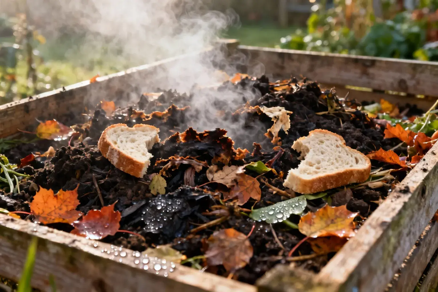 Cette technique automnale multiplie votre compost par trois avec du pain rassis