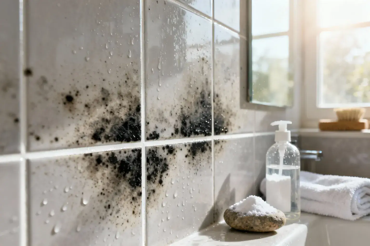Ces 3 ingrédients remplacent vinaigre et ammoniaque pour nettoyer les moisissures