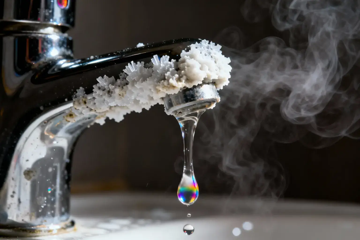 Le seul moment où le calcaire explose et cette solution sans bicarbonate le dissout